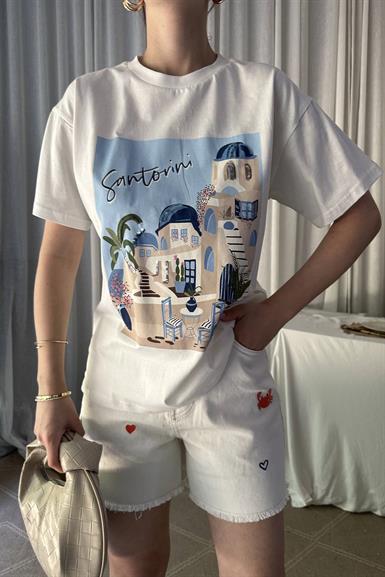 PAYET VE NAKIŞ DETAYLI TSHIRT
