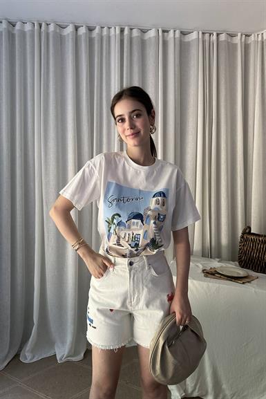 PAYET VE NAKIŞ DETAYLI TSHIRT