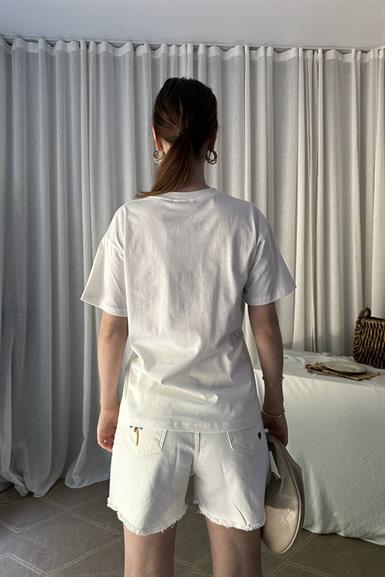 PAYET VE NAKIŞ DETAYLI TSHIRT