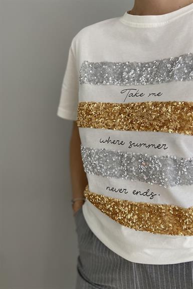 TAKE ME PUL PAYET TSHIRT