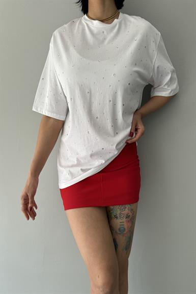TAŞ BASKI DETAY TSHIRT