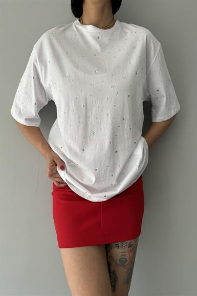 TAŞ BASKI DETAY TSHIRT
