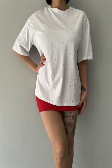 TAŞ BASKI DETAY TSHIRT