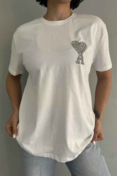 TAŞ BASKI DETAYLI TSHIRT