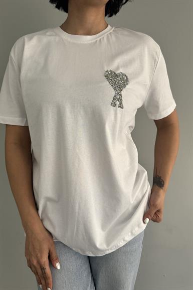 TAŞ BASKI DETAYLI TSHIRT