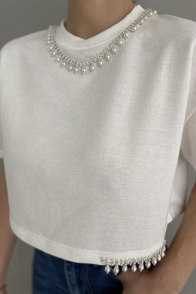 TAŞ DETAYLI TSHIRT