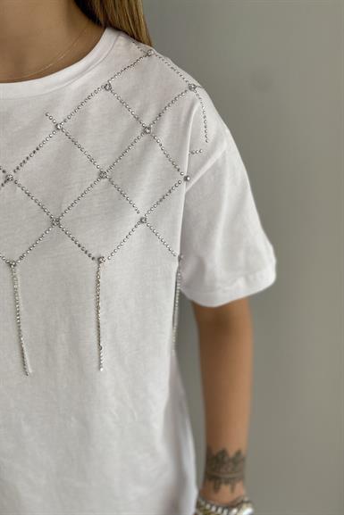 TAŞ DETAYLI TSHIRT