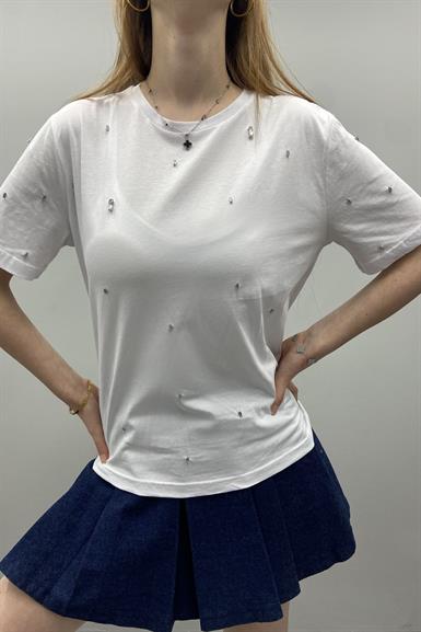 TAŞ DETAYLI TSHIRT