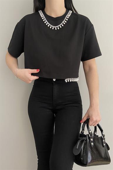 TAŞ DETAYLI TSHIRT