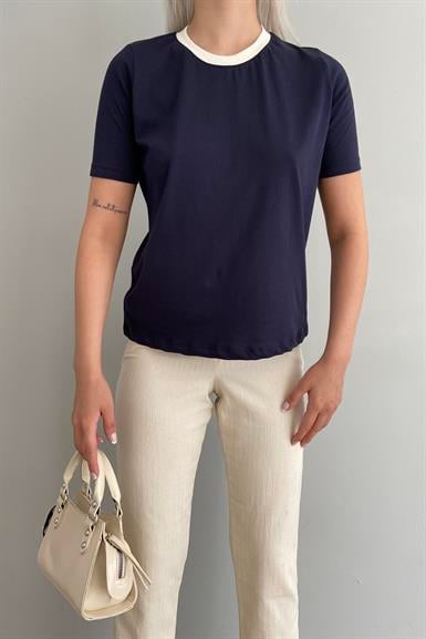 YAKA GARNİLİ TSHIRT