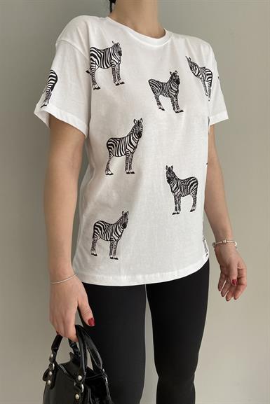 ZEBRA BASKILI TSHIRT