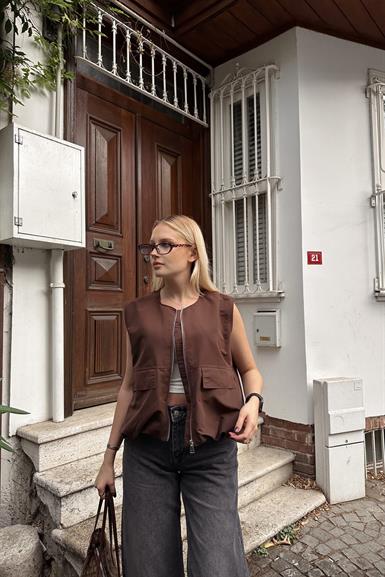 FERMUARLI CEP KAPAKLI YELEK