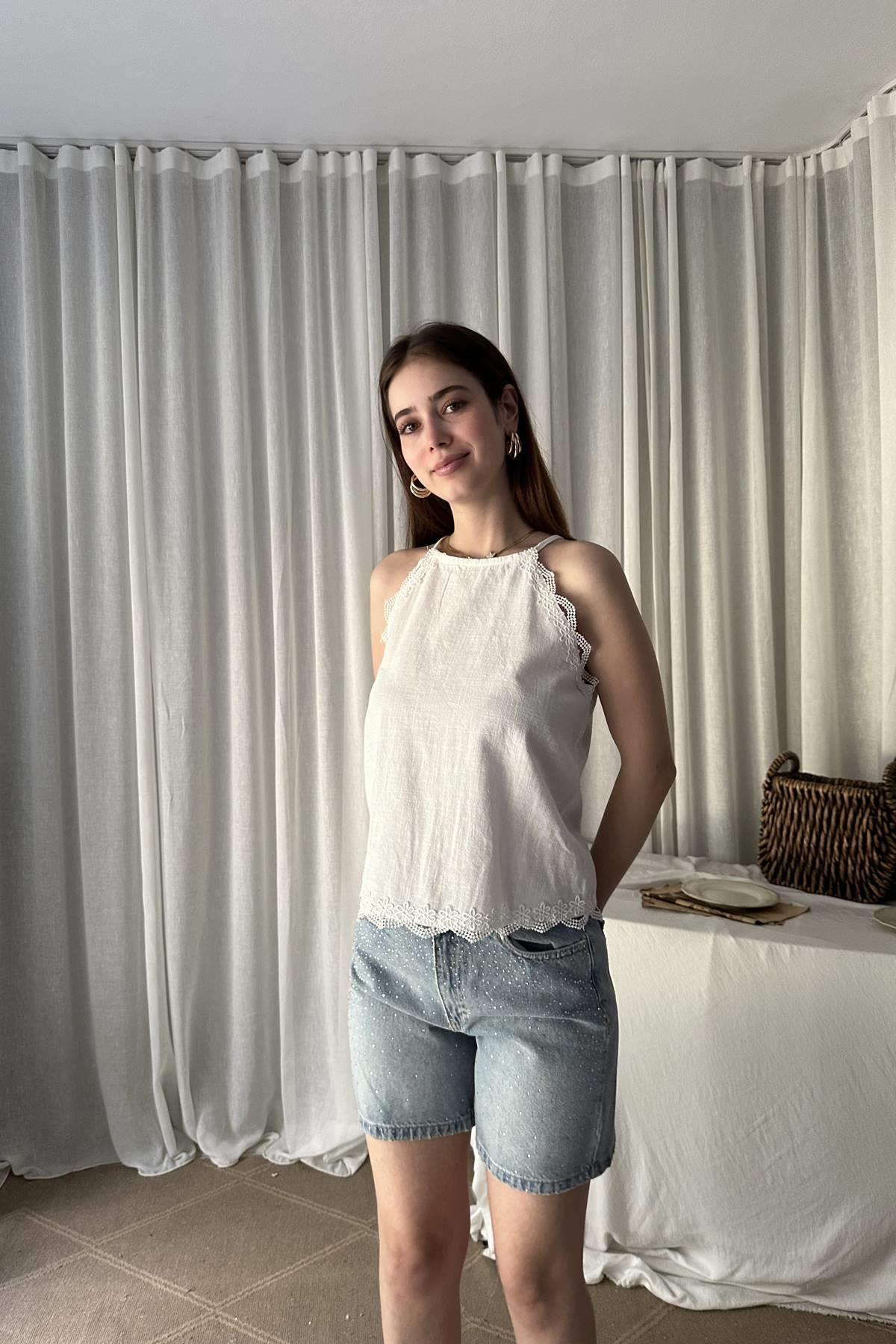 DANTEL GARNILİ BLUZ