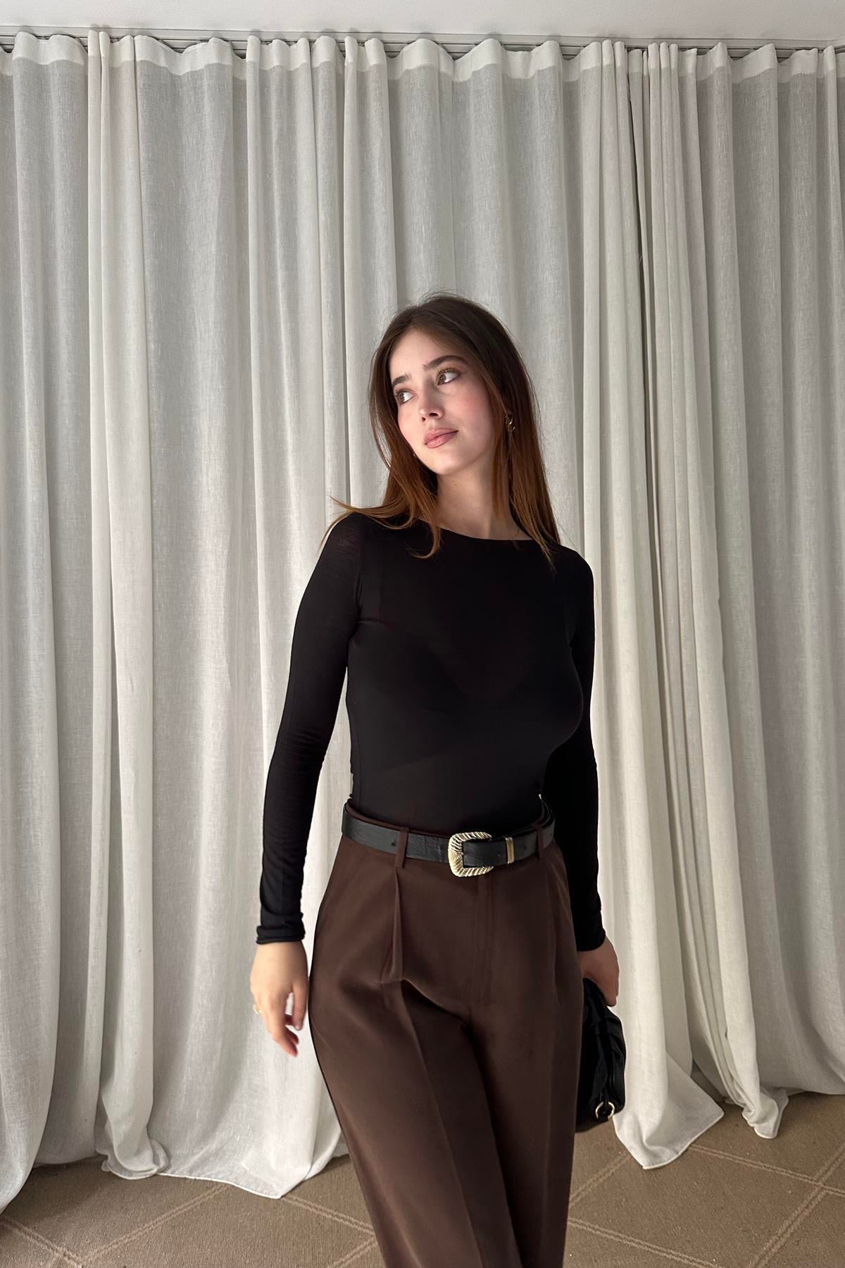 KAYIK YAKA  MODAL KAŞMİR BLUZ