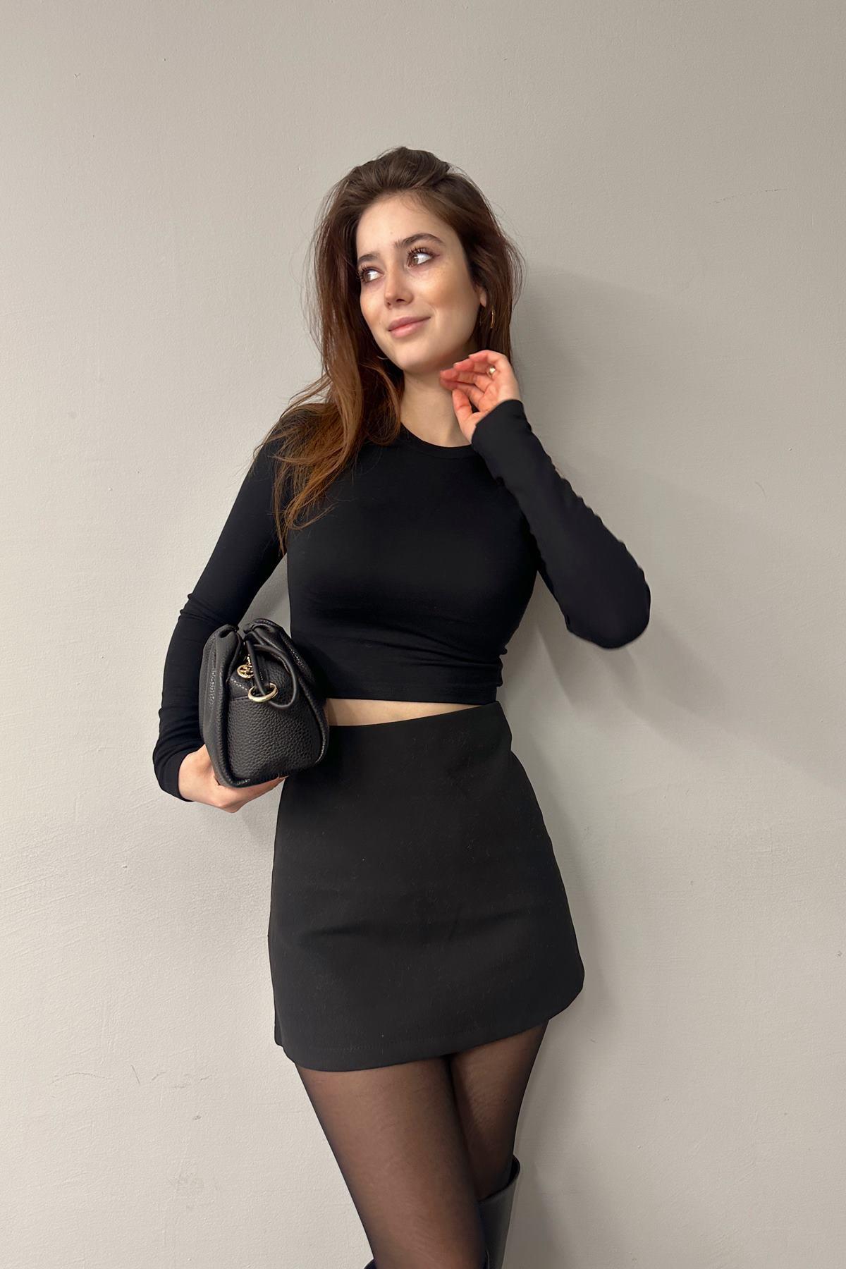 BİSİKLET YAKA CROP BADY