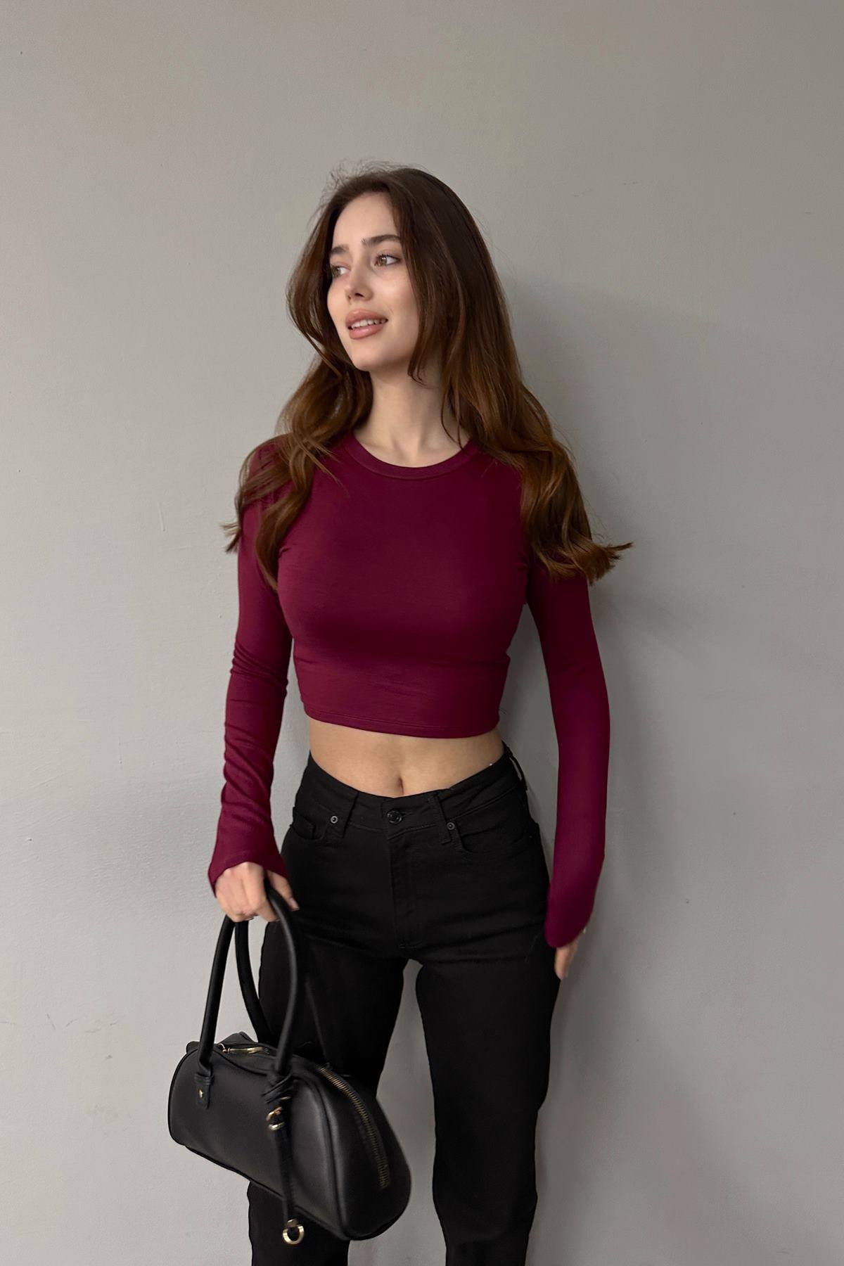 BİSİKLET YAKA CROP BADY