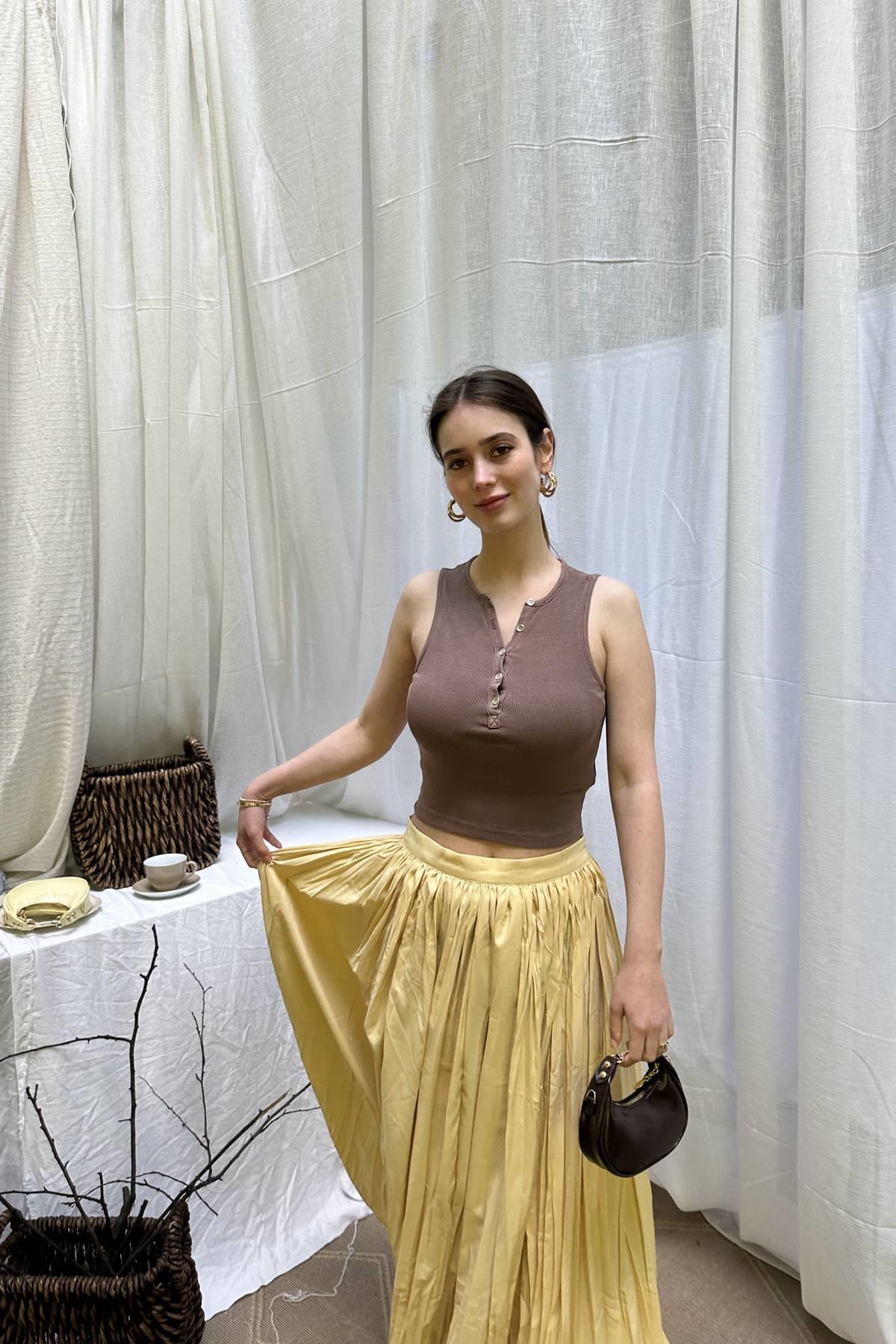 YIKAMA EFEKTLİ CROP TOP