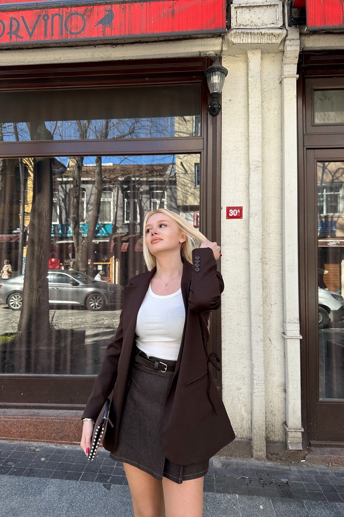 BAĞCIK DETAY BLAZER CEKET