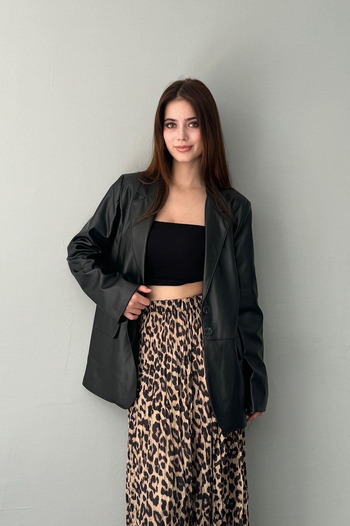 DERİ BLAZER CEKET