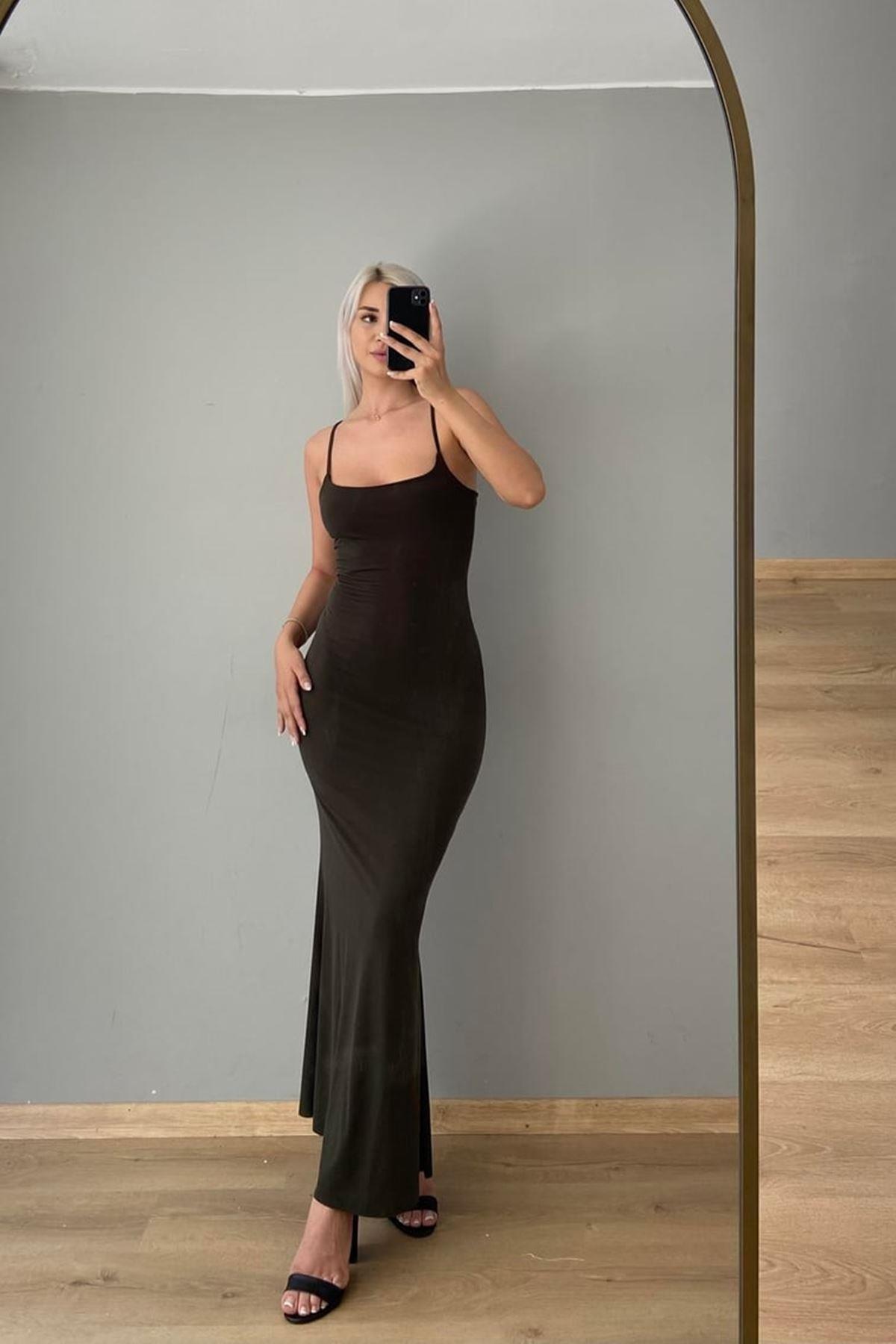 ASKILI SANDY ELBİSE