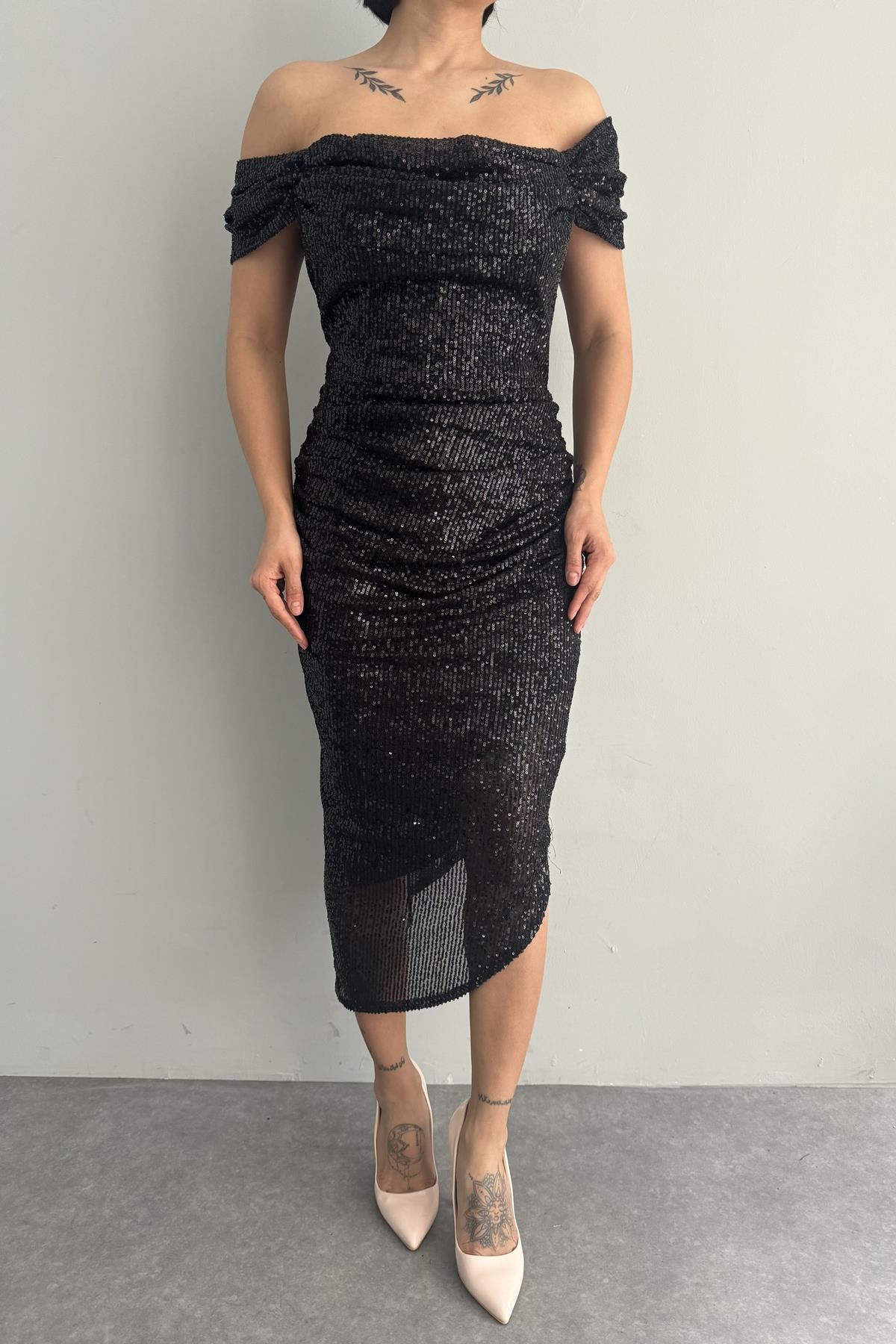 PUL DETAY ABİYE ELBİSE