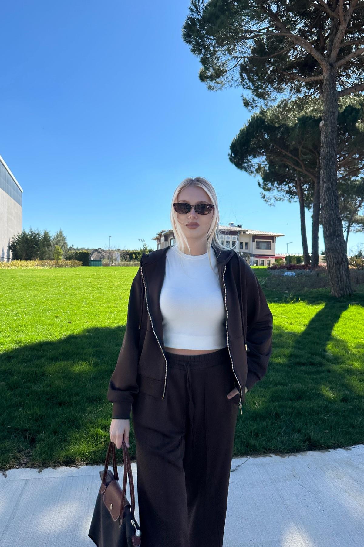 KANGURU CEPLİ KAPŞONLU SWEAT PANTOLON TAKIM
