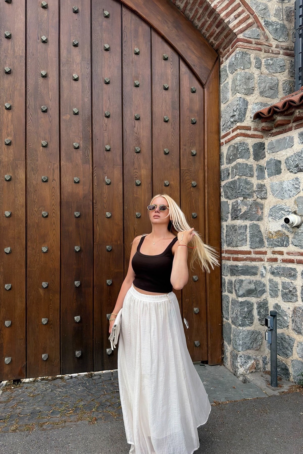 BEL LASTİKLİ PARÇALI KLOŞ ETEK