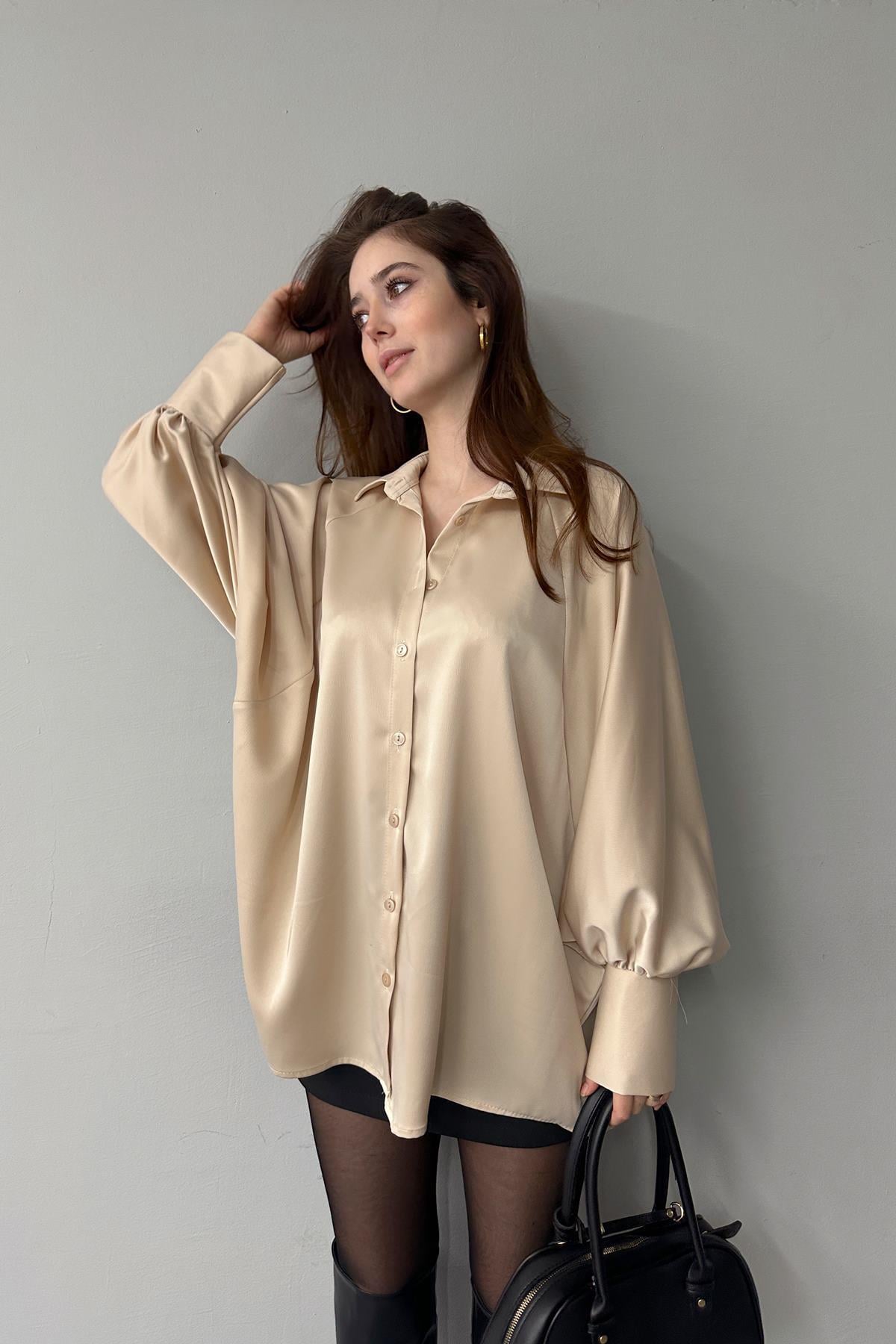 REGLAN KOL SATEN GÖMLEK