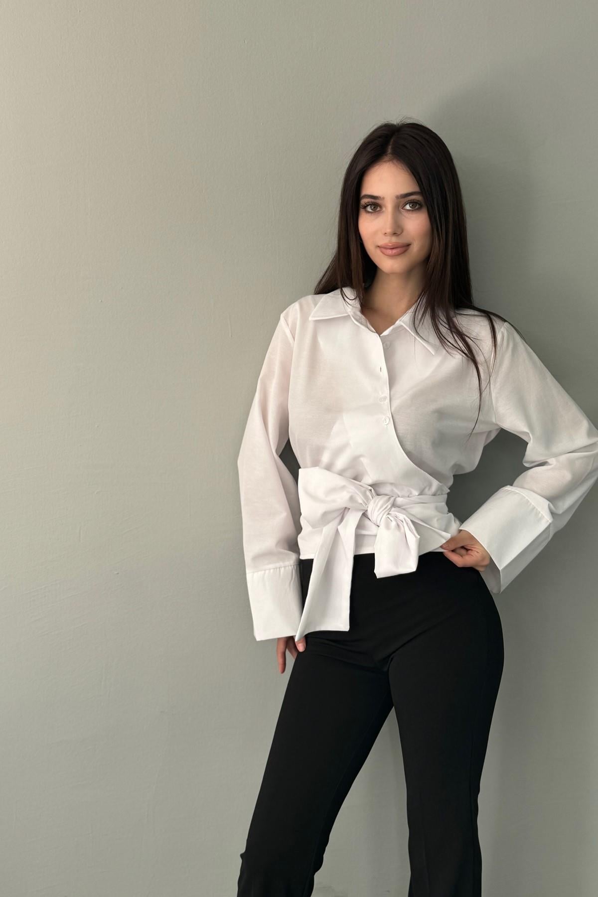VEREV PATLI BAĞLAMA DETAYLI BLUZ