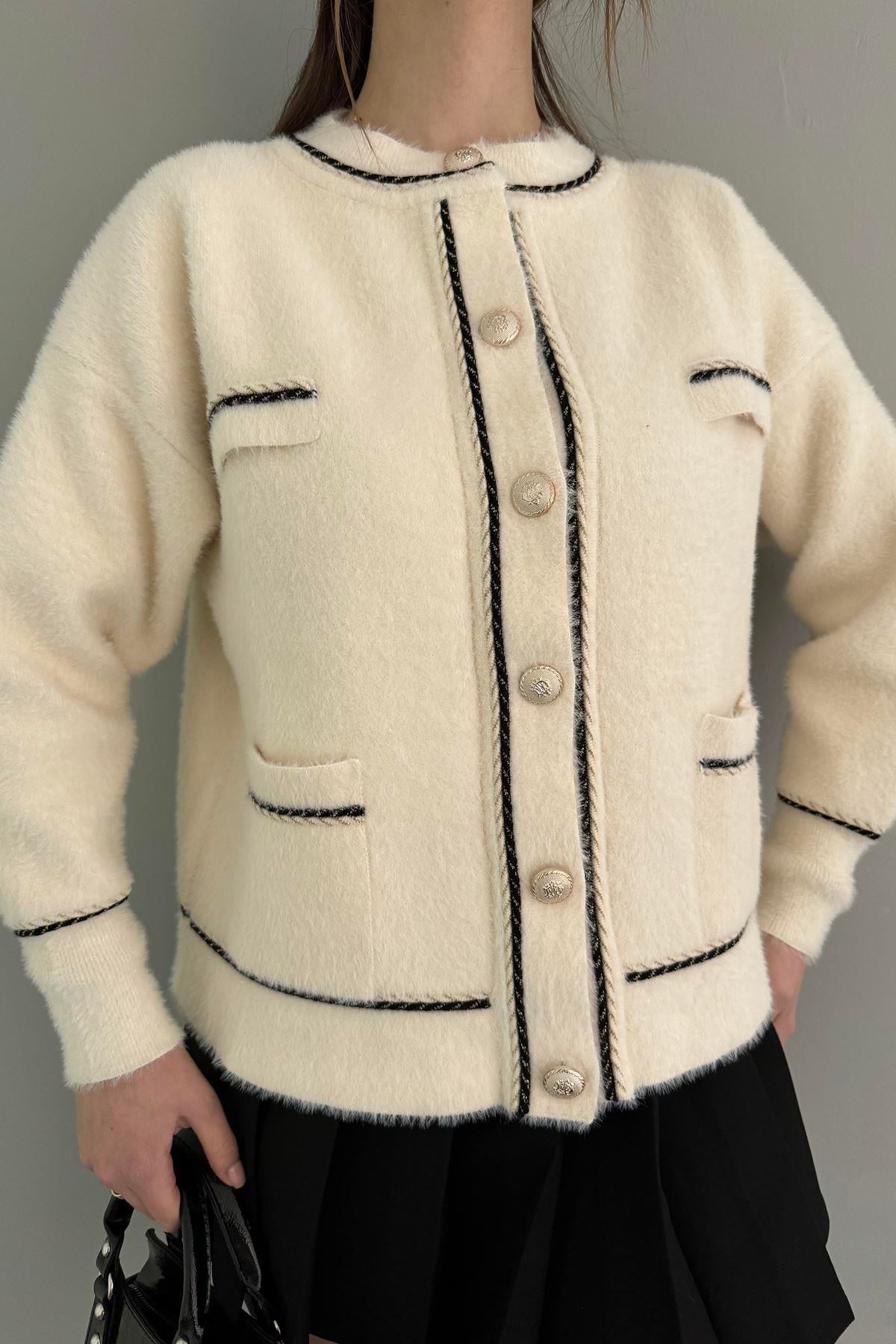 ANGORA SİM ŞERİTLİ HIRKA