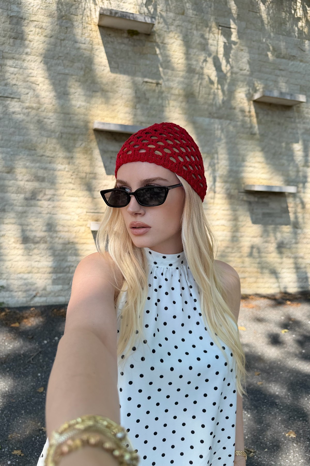 EL YAPIMI FİLE ÖRGÜ ŞAPKA BANDANA