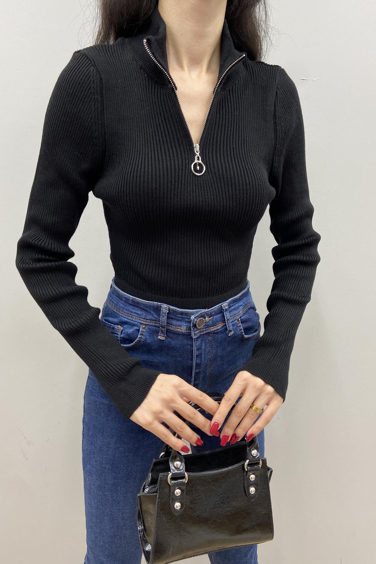 FITİLLİ FERMUARLI CROP TRIKO