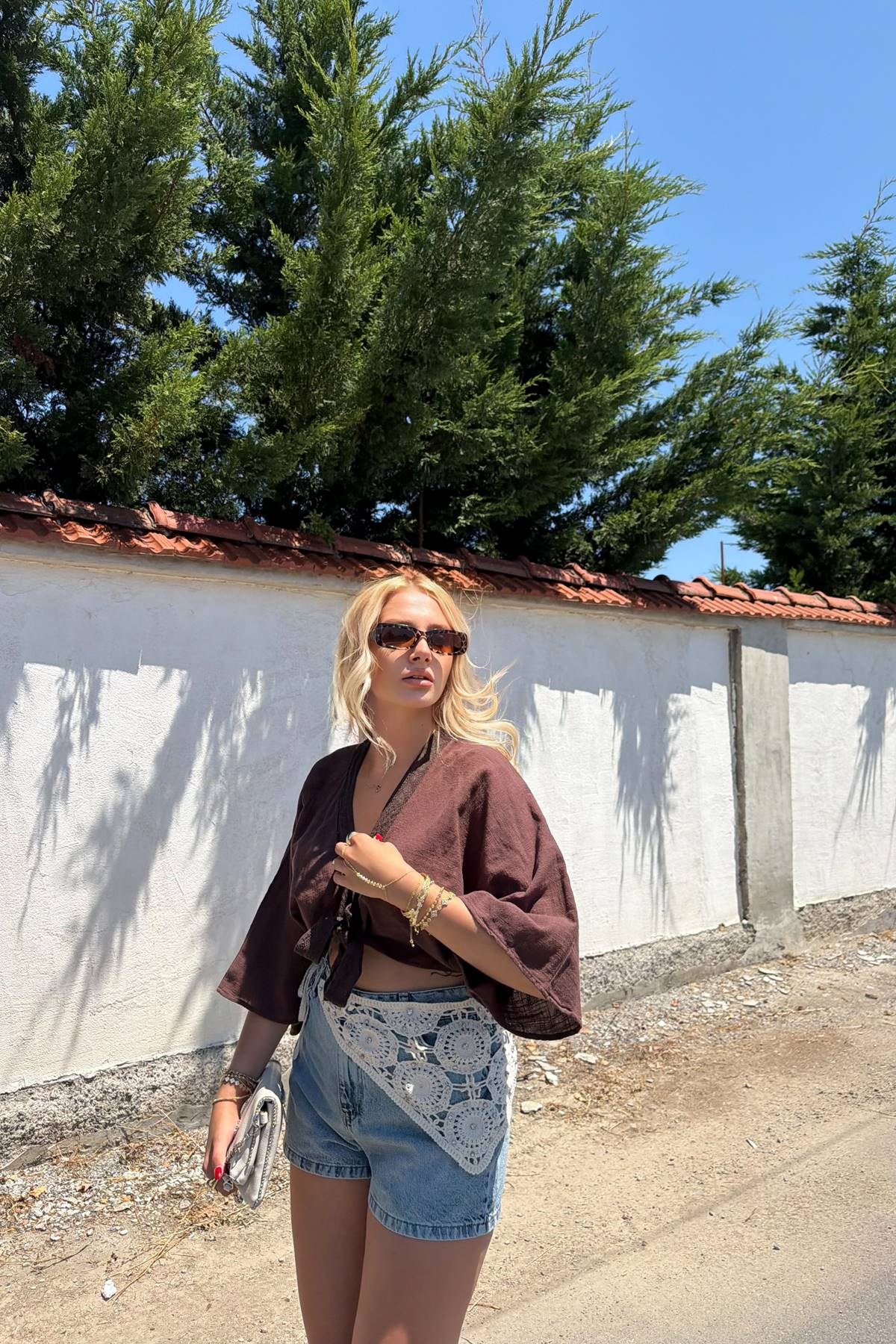 DANTEL GARNİLİ KIMONO