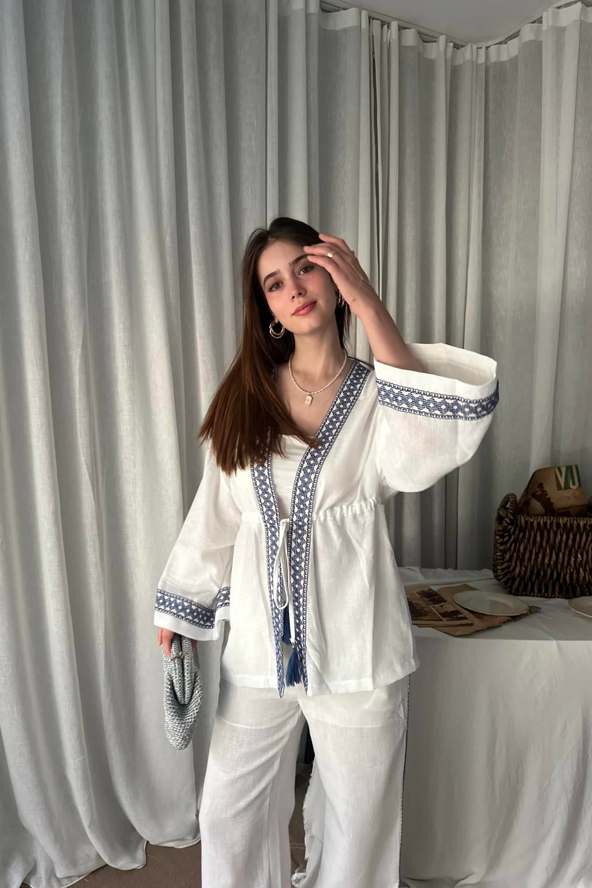 ŞERİT DETAYLI KİMONO