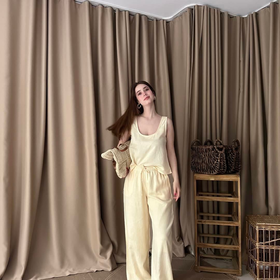 BAĞCIKLI KETEN PANTOLON