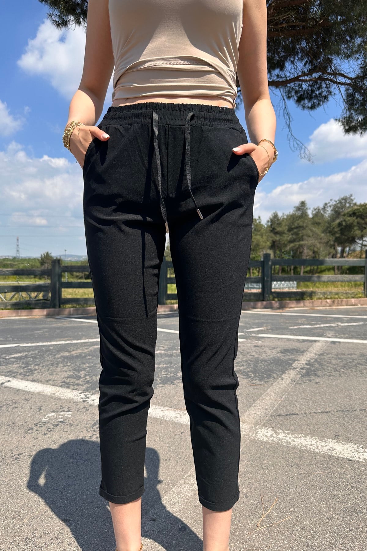 BEL LASTİKLİ FUL LİKRALI PANTOLON
