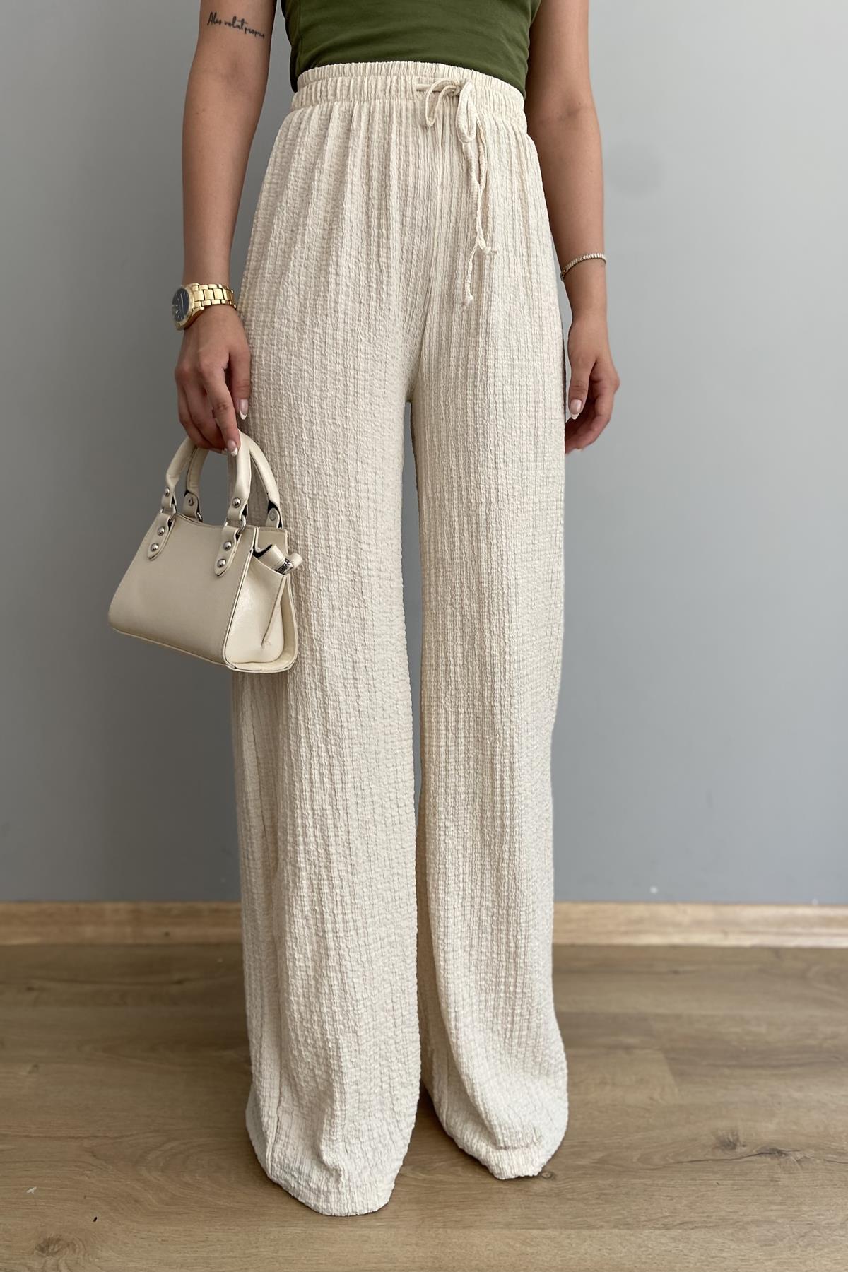 BEL LASTİKLİ PANTALON
