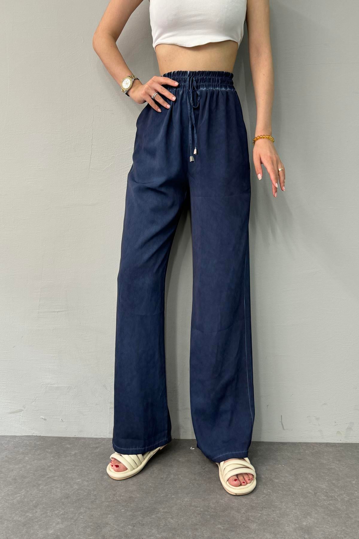 BELİ LASTİKLİ BOL PAÇA PANTOLON