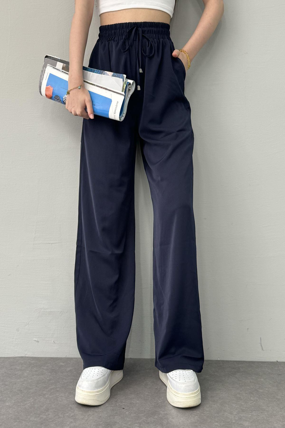 BELİ LASTİKLİ BOL PANTALON