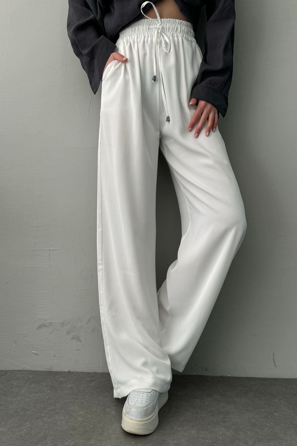 BELİ LASTİKLİ BOL PANTALON