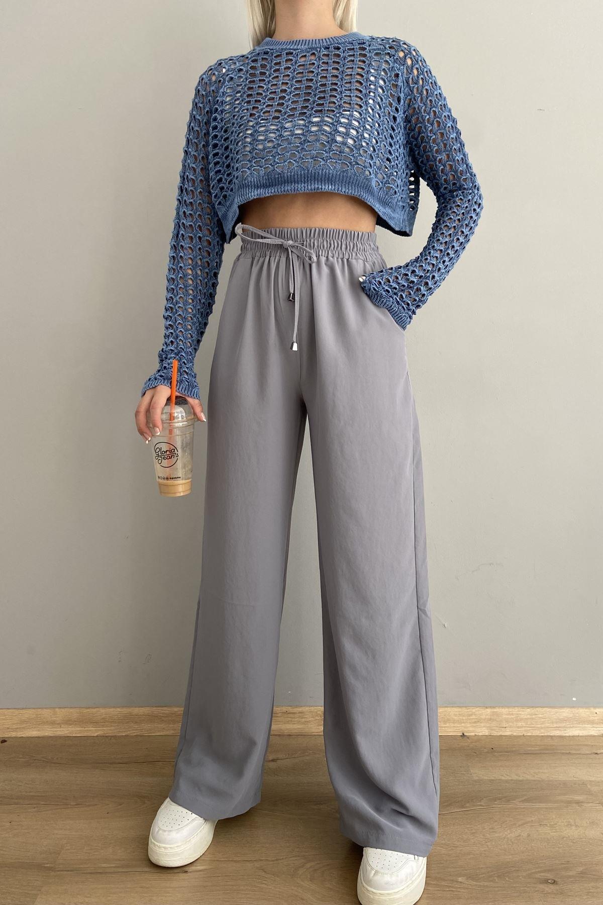 BELİ LASTİKLİ BOL PANTALON