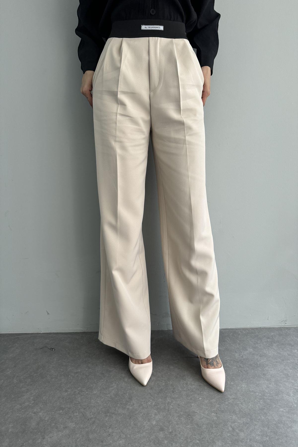 BELİ LASTİKLİ BOL PANTOLON