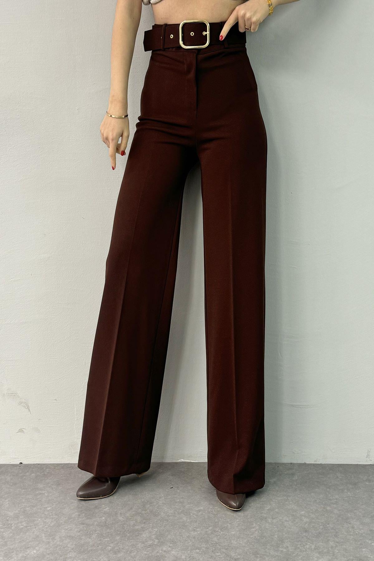 BOL PAÇA KEMERLİ PANTALON