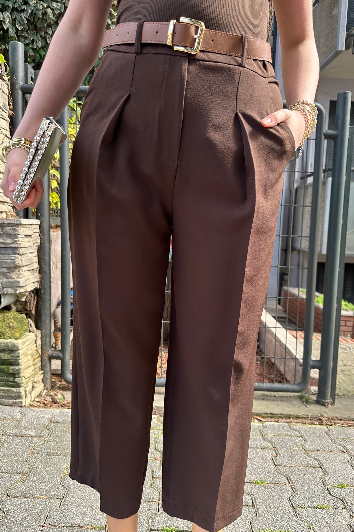 CEPLİ KEMERLİ PANTOLON