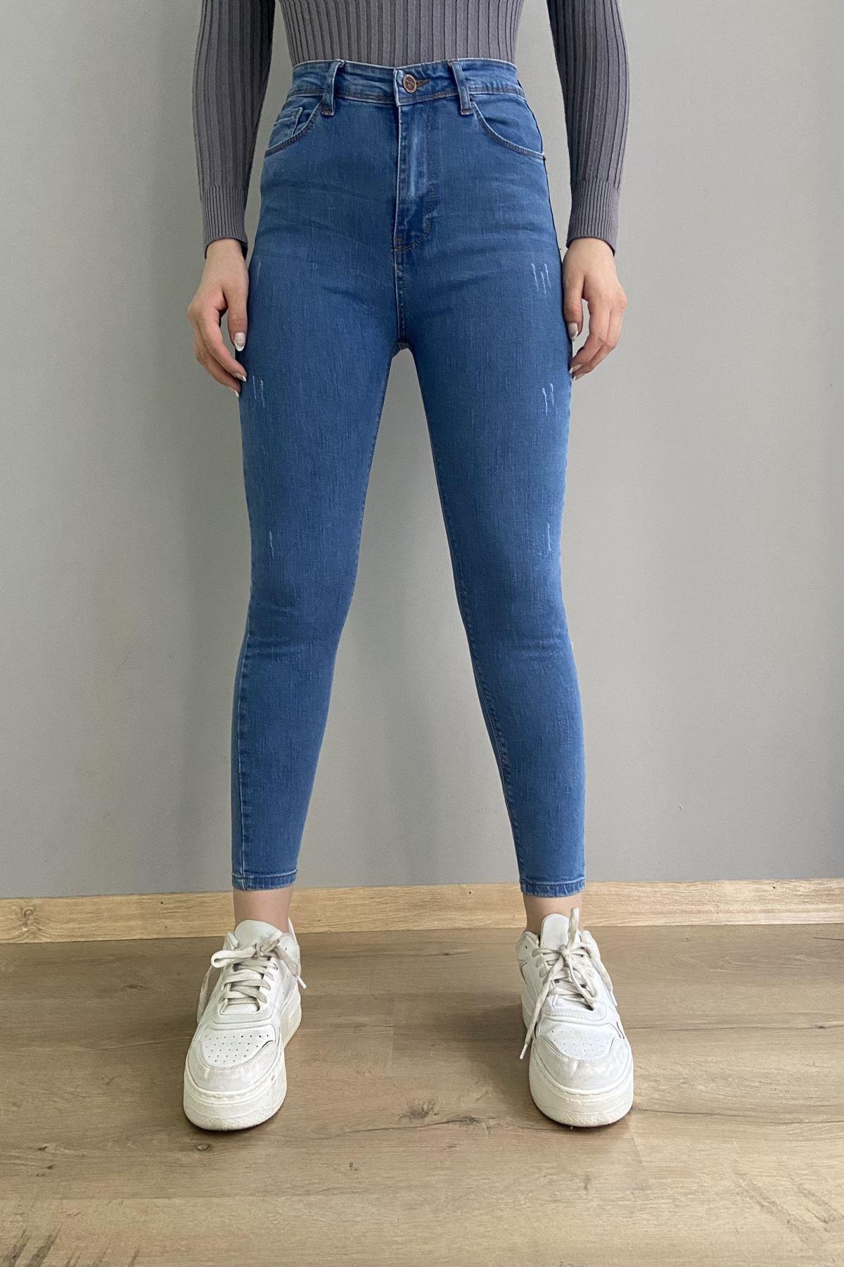 DAR PAÇA LİKRALI KOT PANTOLON