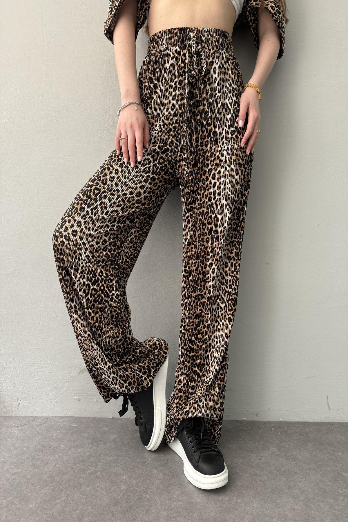 LEOPAR DESEN PANTOLON
