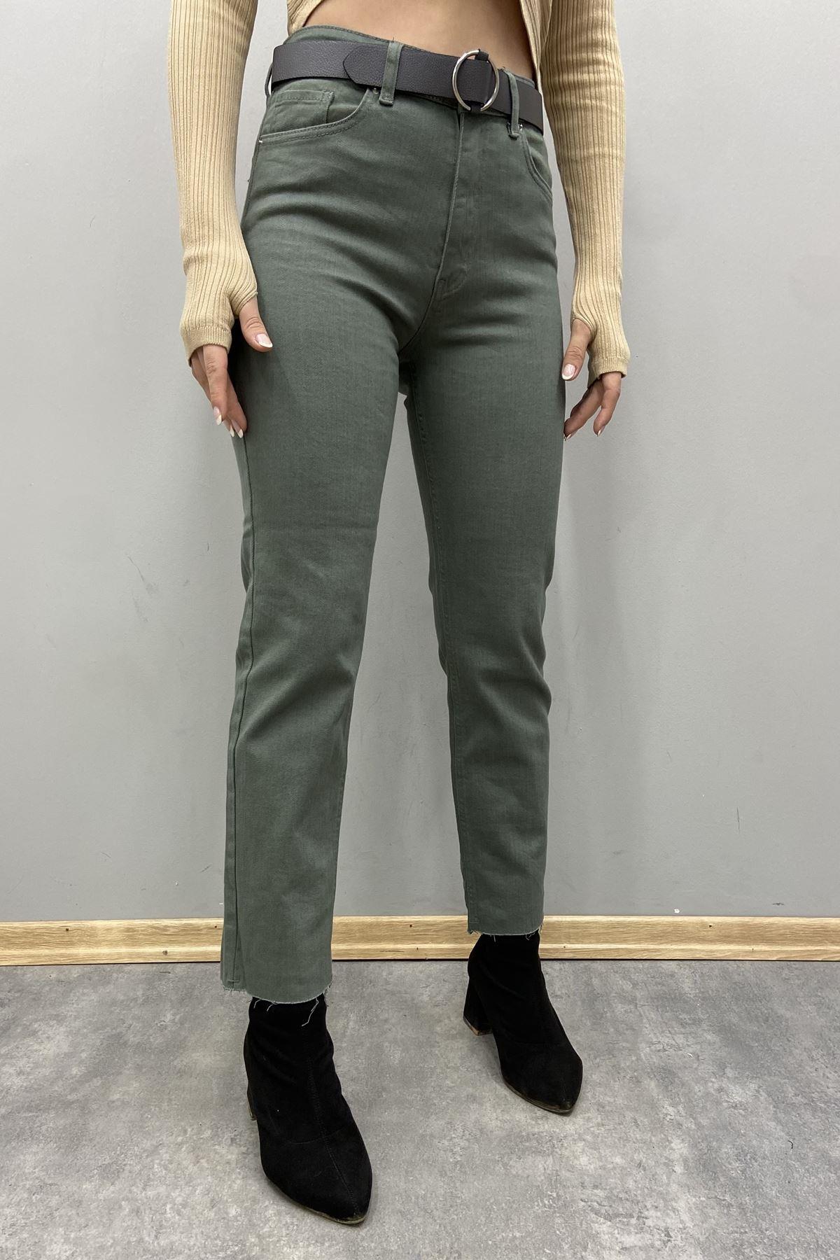 LİKRALI KEMERLI KOT PANTOLON