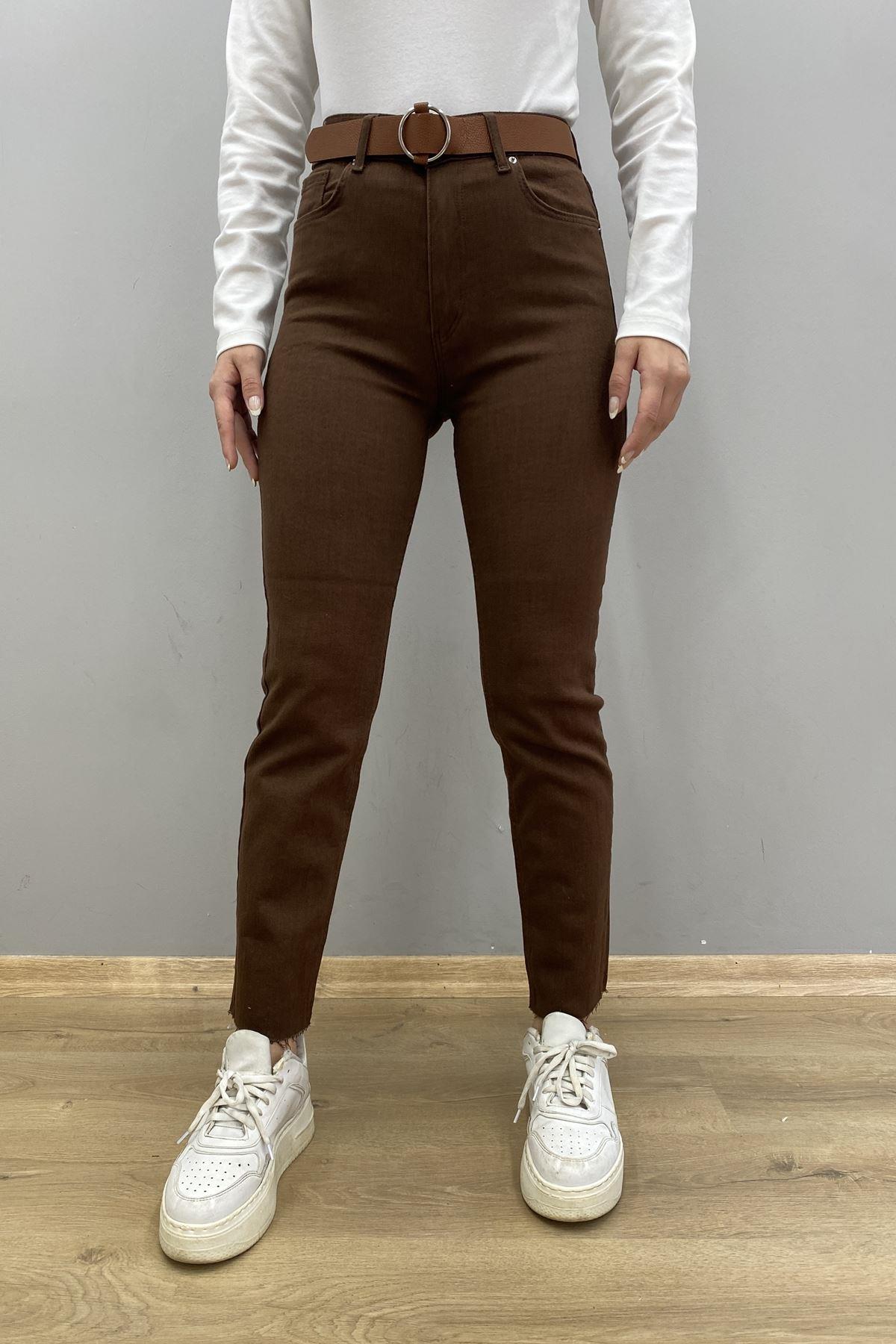 LİKRALI KEMERLI KOT PANTOLON