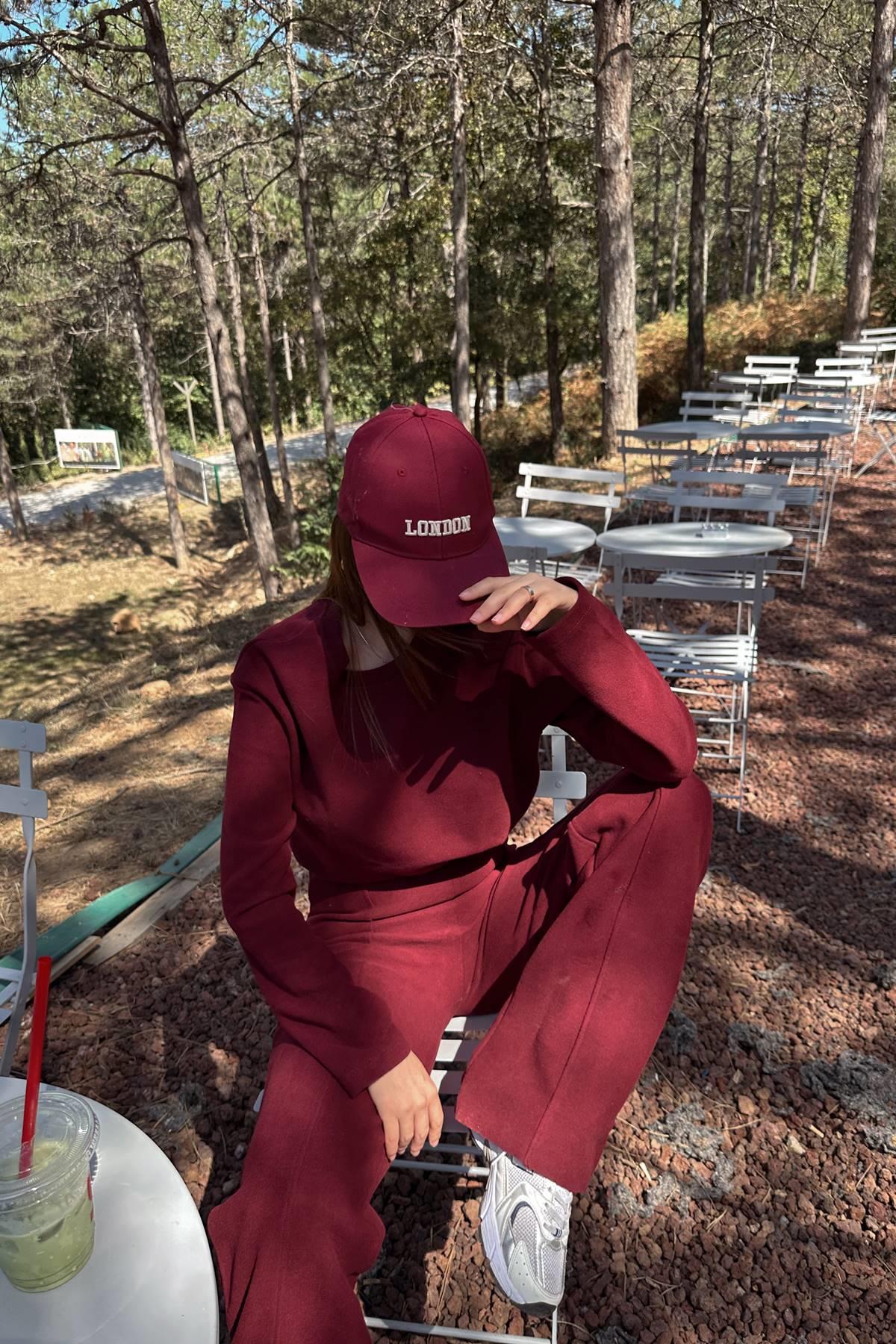 BİSİKLET YAKA SELANİK ÖRME BLUZ PANTOLON TAKIM