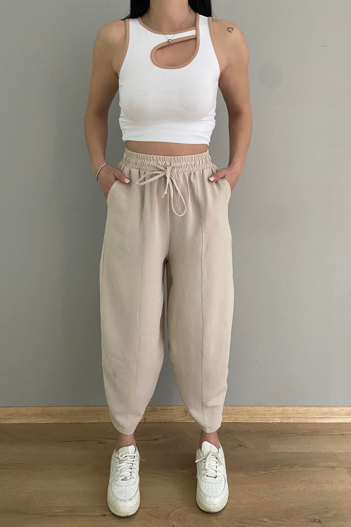PAÇA PİLELİ BALON PANTOLON